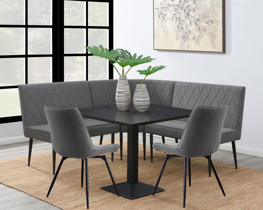 (image for) Moxee 6-piece Square Dining Set Espresso and Grey