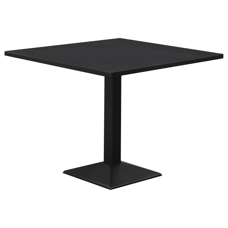 (image for) Moxee Square Dining Table Espresso and Gunmetal