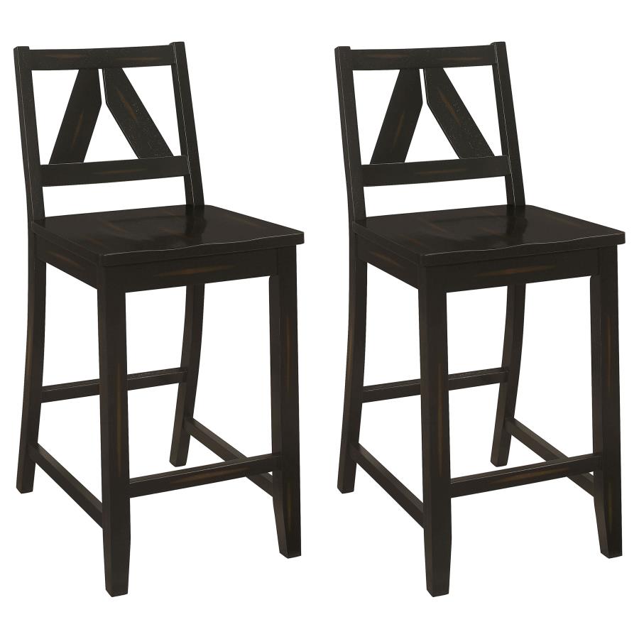 (image for) Bairn Wood Counter Chair Black Sand Through (Set of 2)