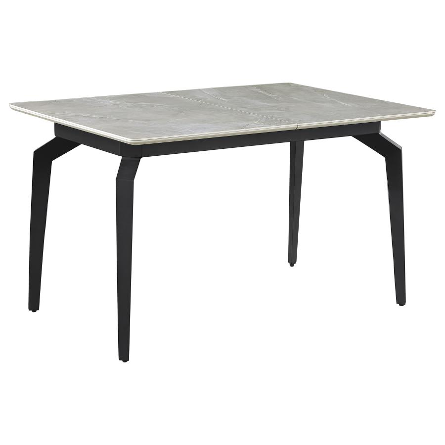 (image for) Mina Rectangular 65-inch Extension Dining Table Grey Ceramic