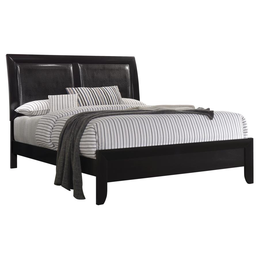 (image for) Briana Wood California King Panel Bed Black