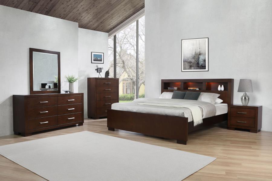 (image for) Jessica 4-piece Eastern King Bedroom Set Cappuccino