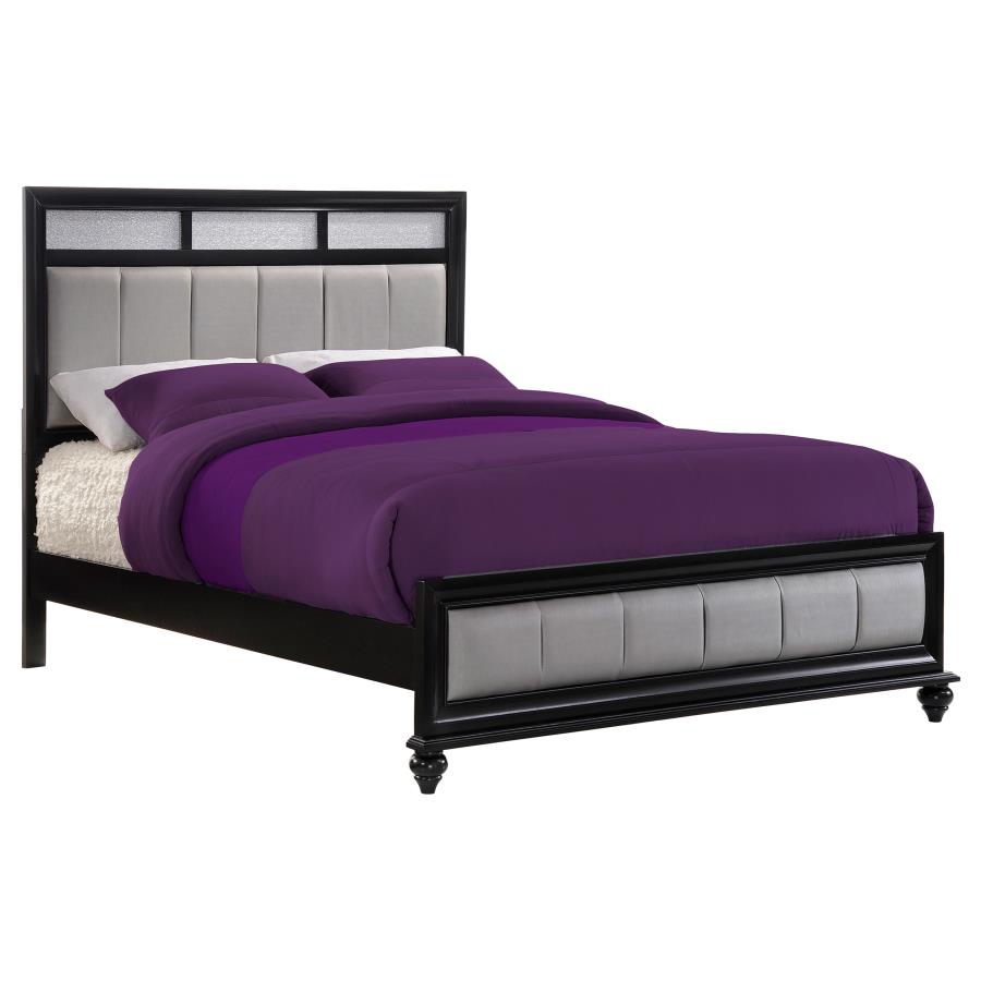 (image for) Barzini Wood Queen Panel Bed Black