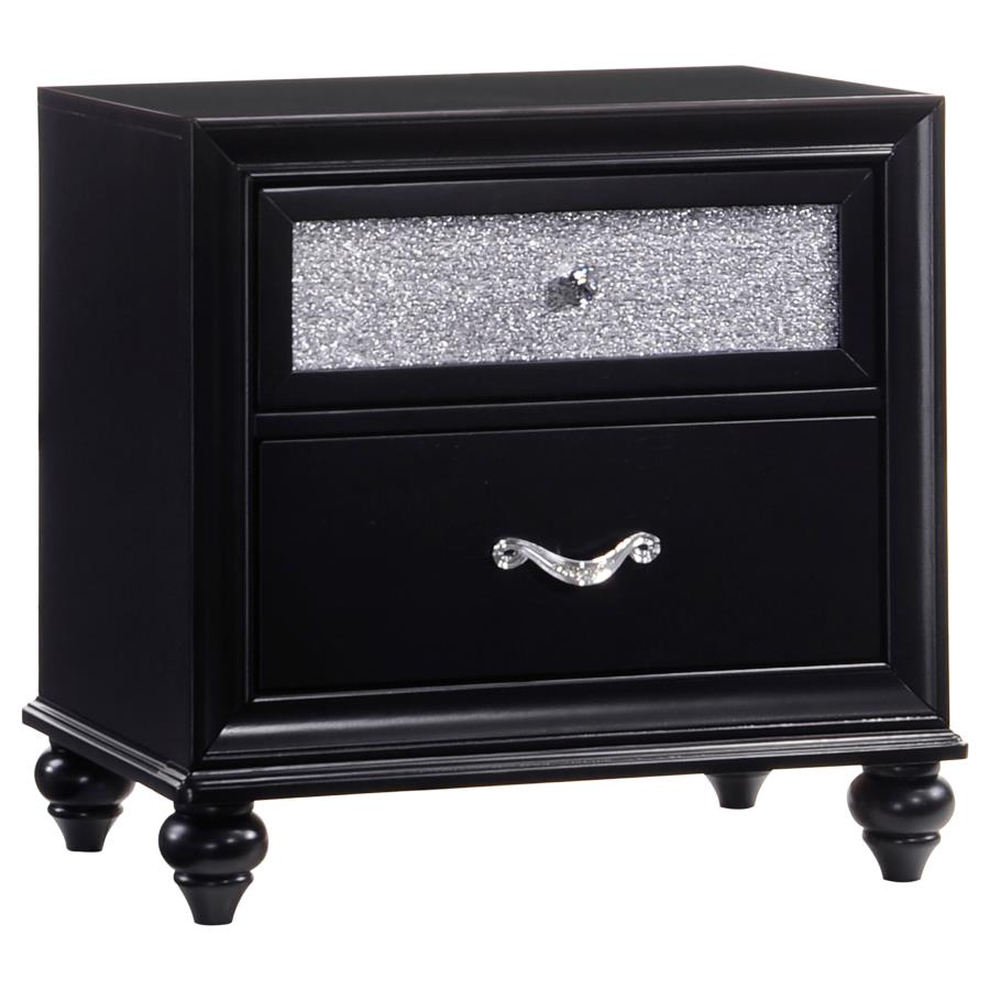 (image for) Barzini 2-drawer Nightstand Black