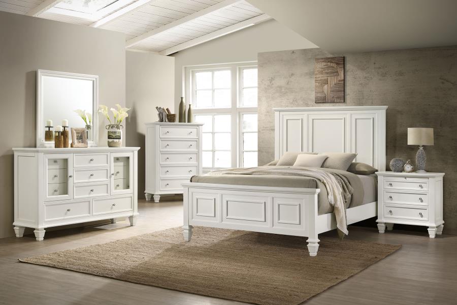 (image for) Sandy Beach 5-piece Eastern King Bedroom Set Cream White