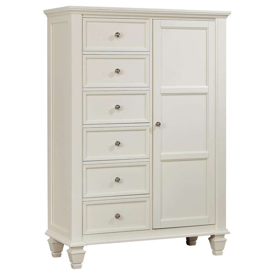 (image for) Sandy Beach 8-drawer Door Chest Cream White