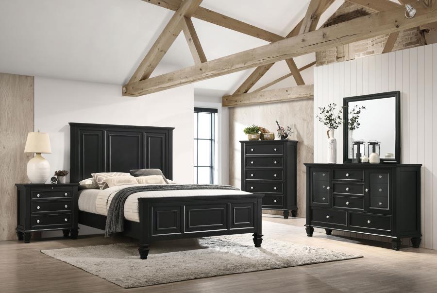 (image for) Sandy Beach 5-piece California King Bedroom Set Black