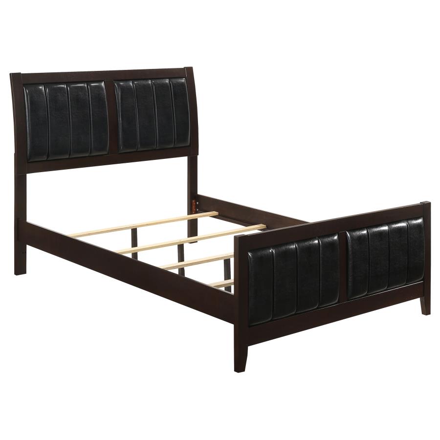 (image for) Carlton Wood Full Panel Bed Cappuccino