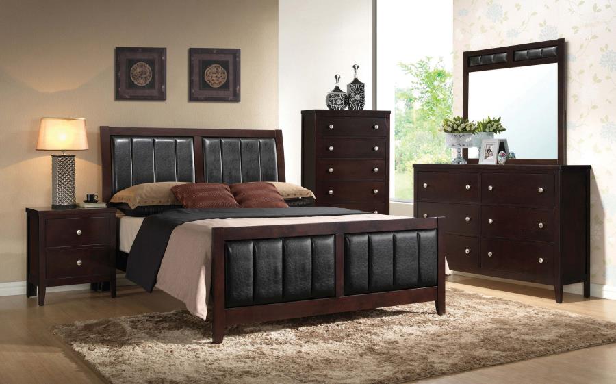 (image for) Carlton 5-piece Queen Bedroom Set Cappuccino