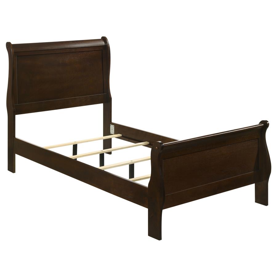 (image for) Louis Philippe Wood Twin Sleigh Bed Cappuccino