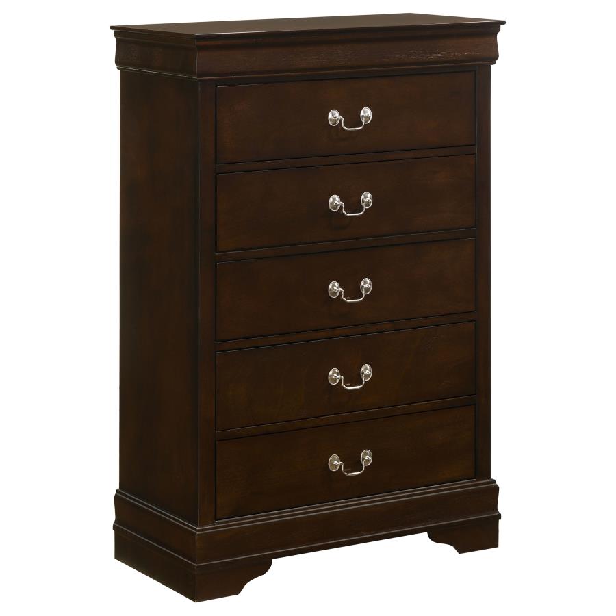 (image for) Louis Philippe 5-drawer Bedroom Chest Cappuccino