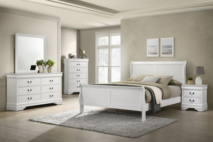 (image for) Louis Philippe 5-piece Eastern King Bedroom Set White