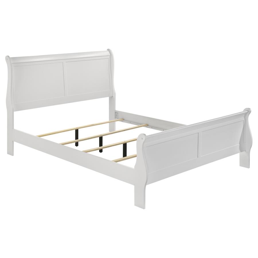 (image for) Louis Philippe 47-inch Queen Sleigh Panel Bed White