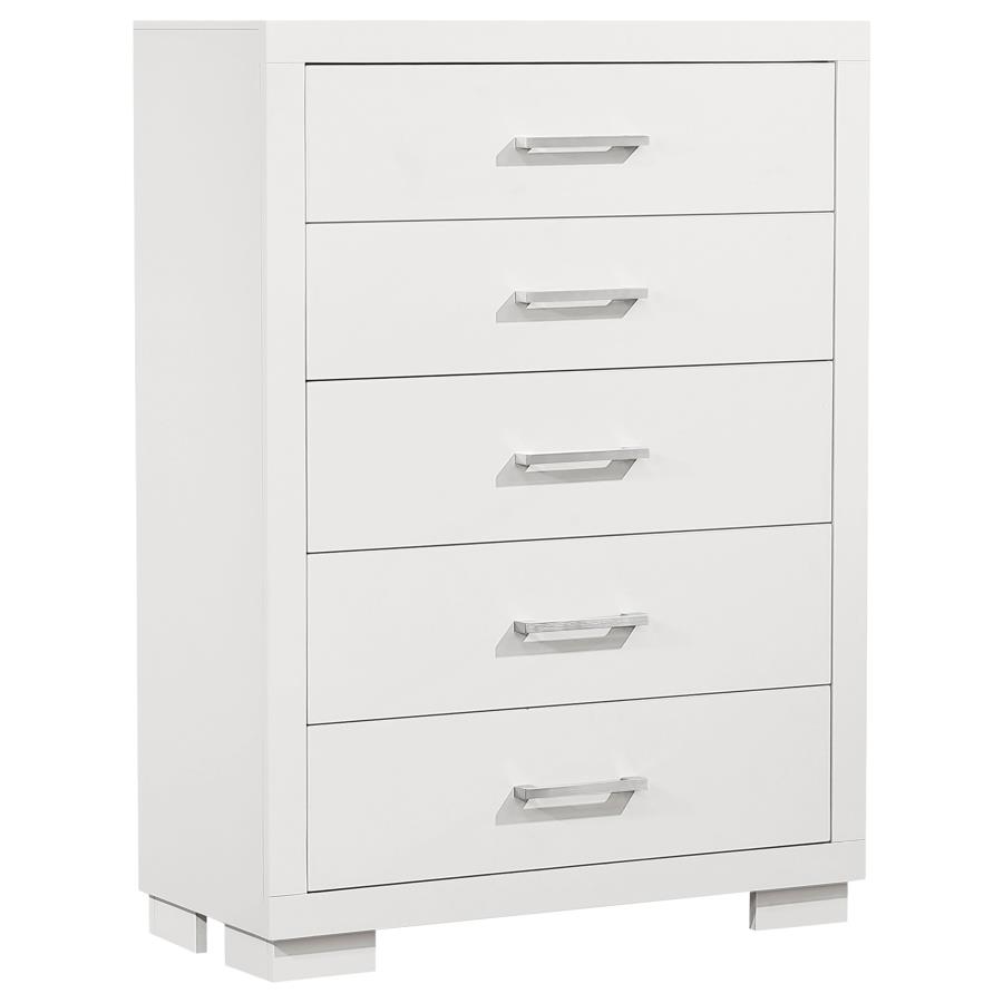 (image for) Jessica 5-drawer Bedroom Chest Cream White