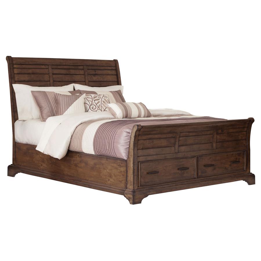 (image for) Elk Grove Eastern King Storage Sleigh Bed Vintage Bourbon