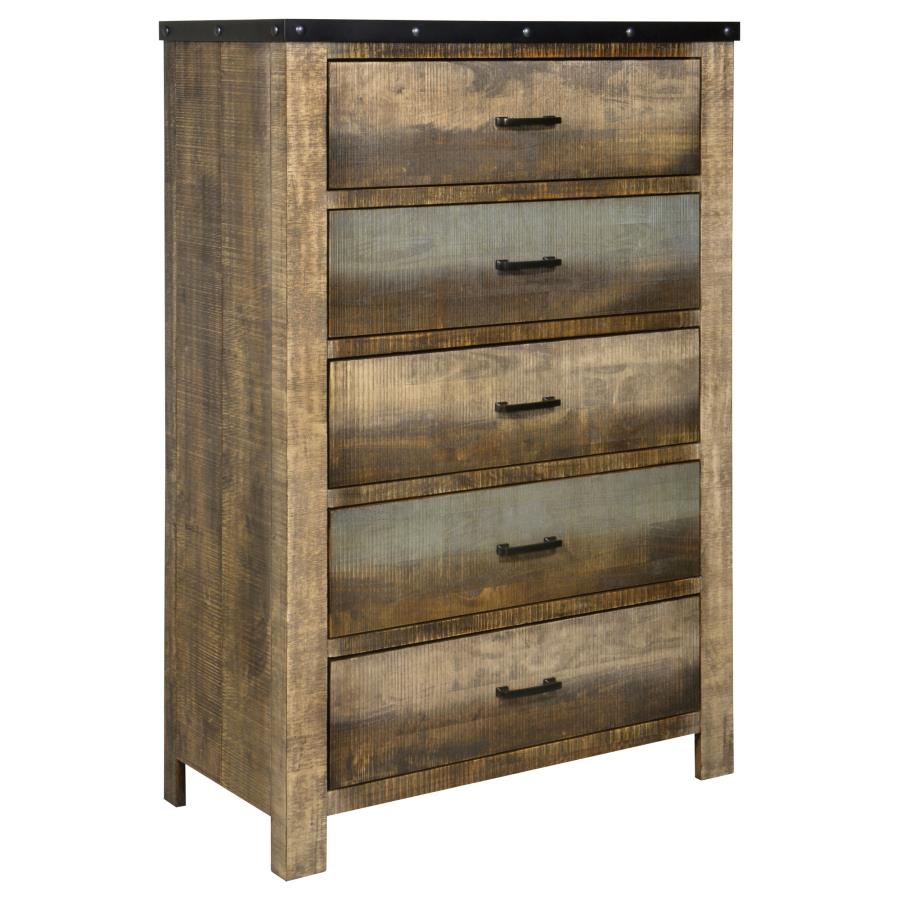 (image for) Sembene 5-drawer Chest Antique Multi-color