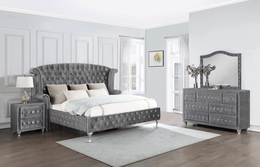 (image for) Deanna 4-piece Eastern King Bedroom Set Grey