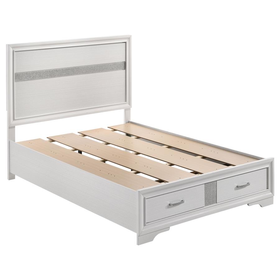 (image for) Miranda Wood Full Storage Panel Bed White