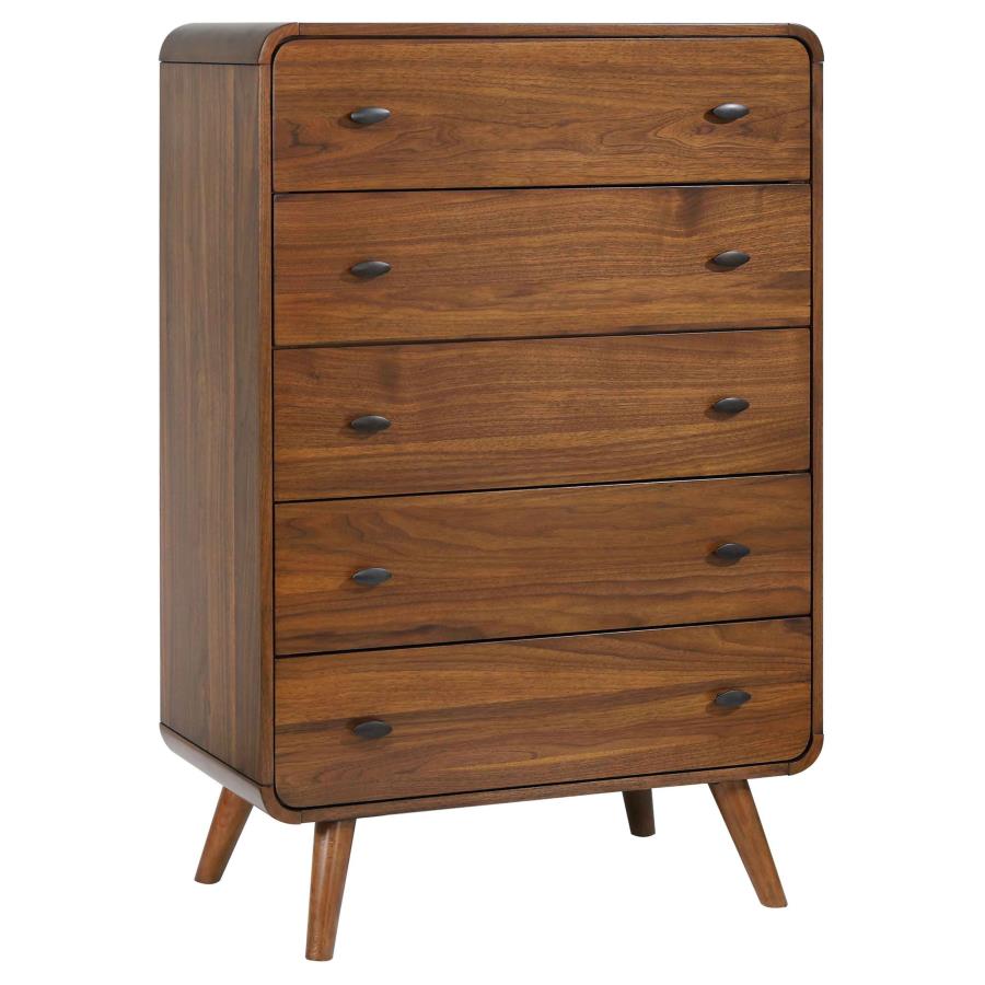 (image for) Robyn 5-drawer Bedroom Chest Dark Walnut