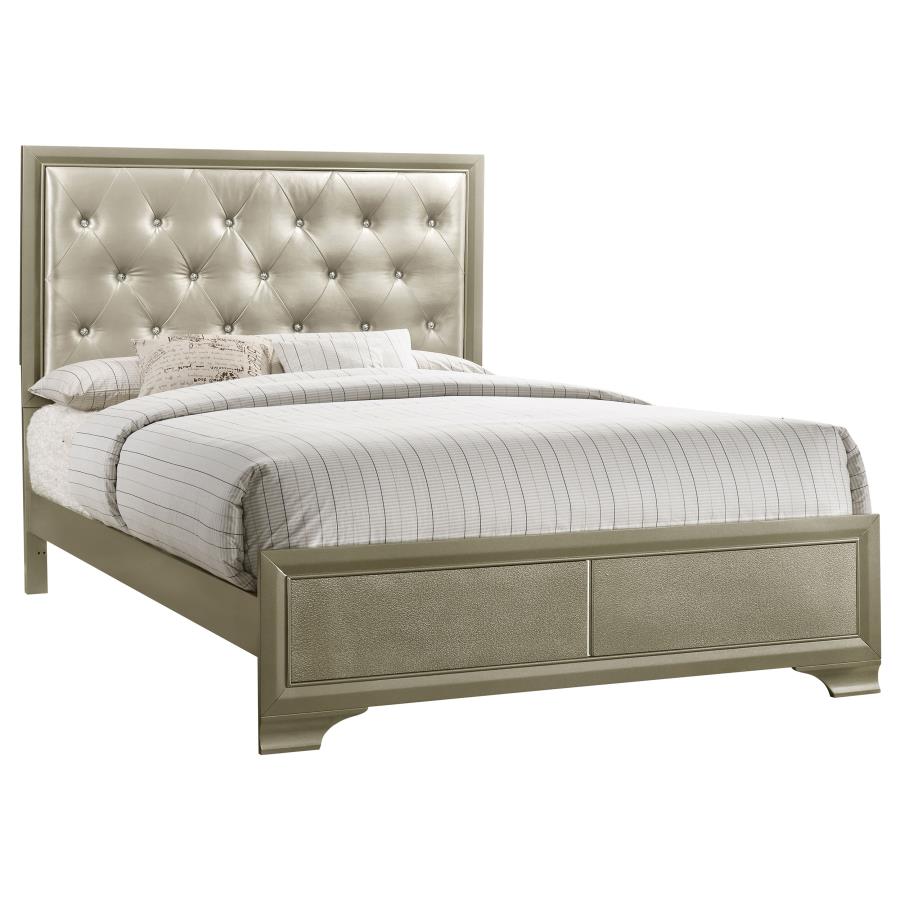 (image for) Beaumont Wood Eastern King Panel Bed Champagne