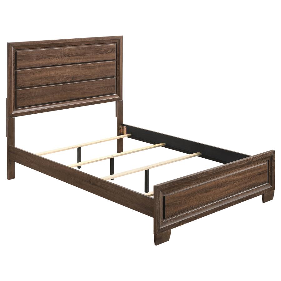 (image for) Brandon Wood Queen Panel Bed Warm Brown