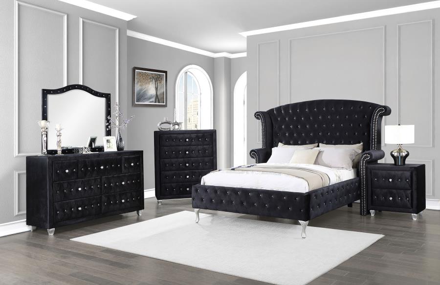 (image for) Deanna 5-piece Eastern King Bedroom Set Black