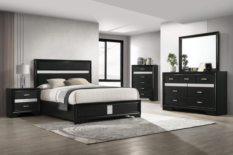 (image for) Miranda 5-piece Eastern King Bedroom Set Black