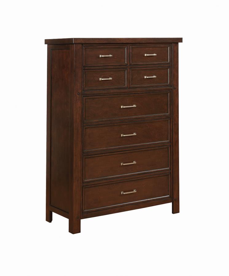 (image for) Barstow 8-drawer Rectangular Chest Pinot Noir