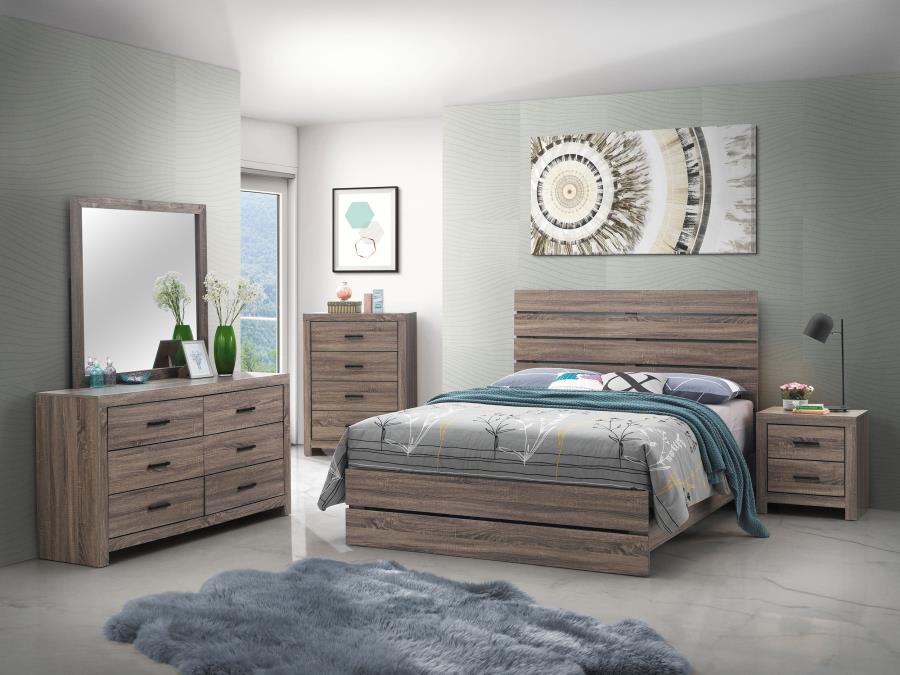 (image for) Brantford 5-piece Eastern King Bedroom Set Barrel Oak