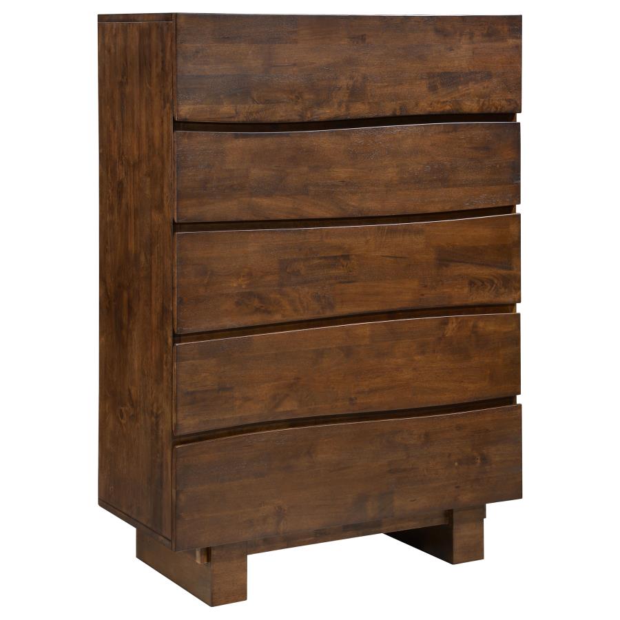 (image for) Genevieve 5-drawer Bedroom Chest Dark Brown