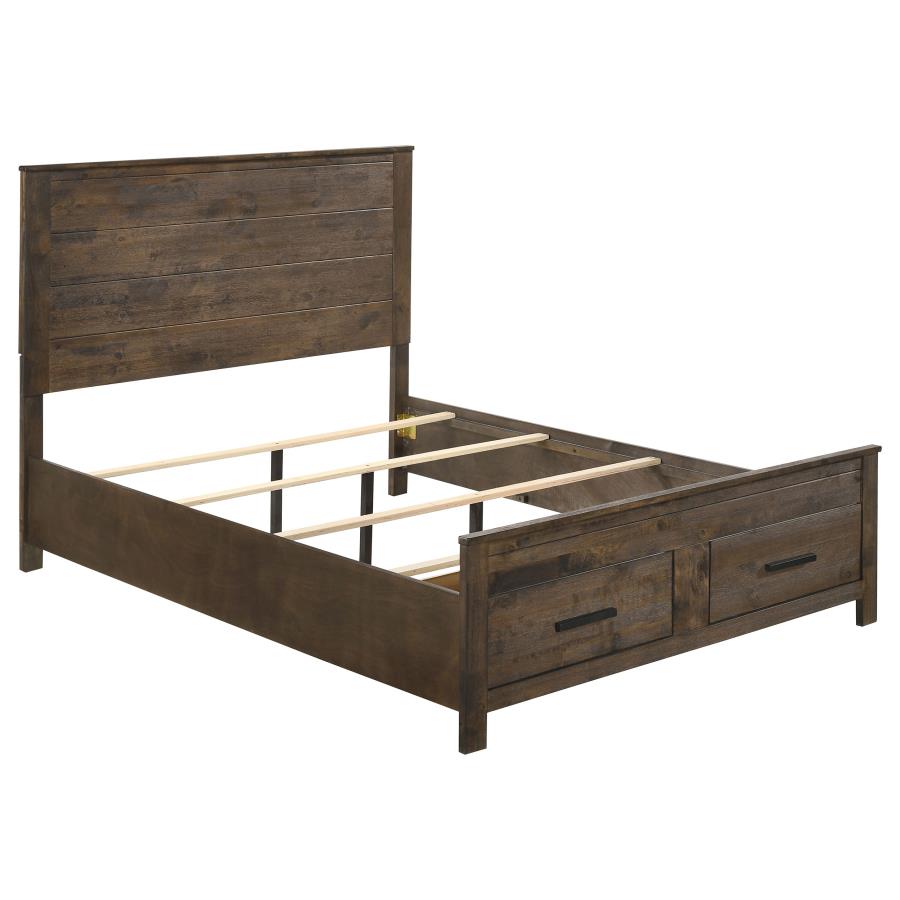 (image for) Woodmont California King Storage Bed Rustic Golden Brown