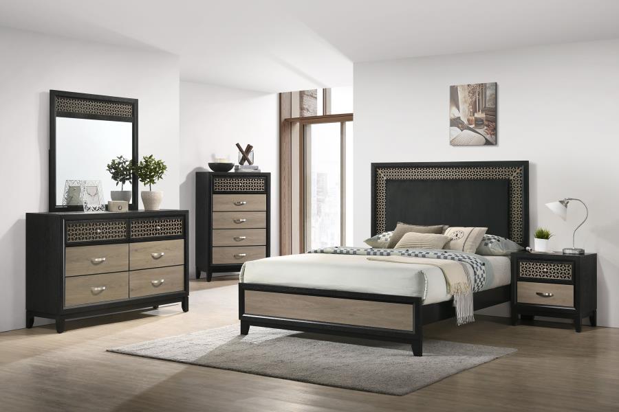 (image for) Valencia 5-piece Eastern King Bedroom Set Black