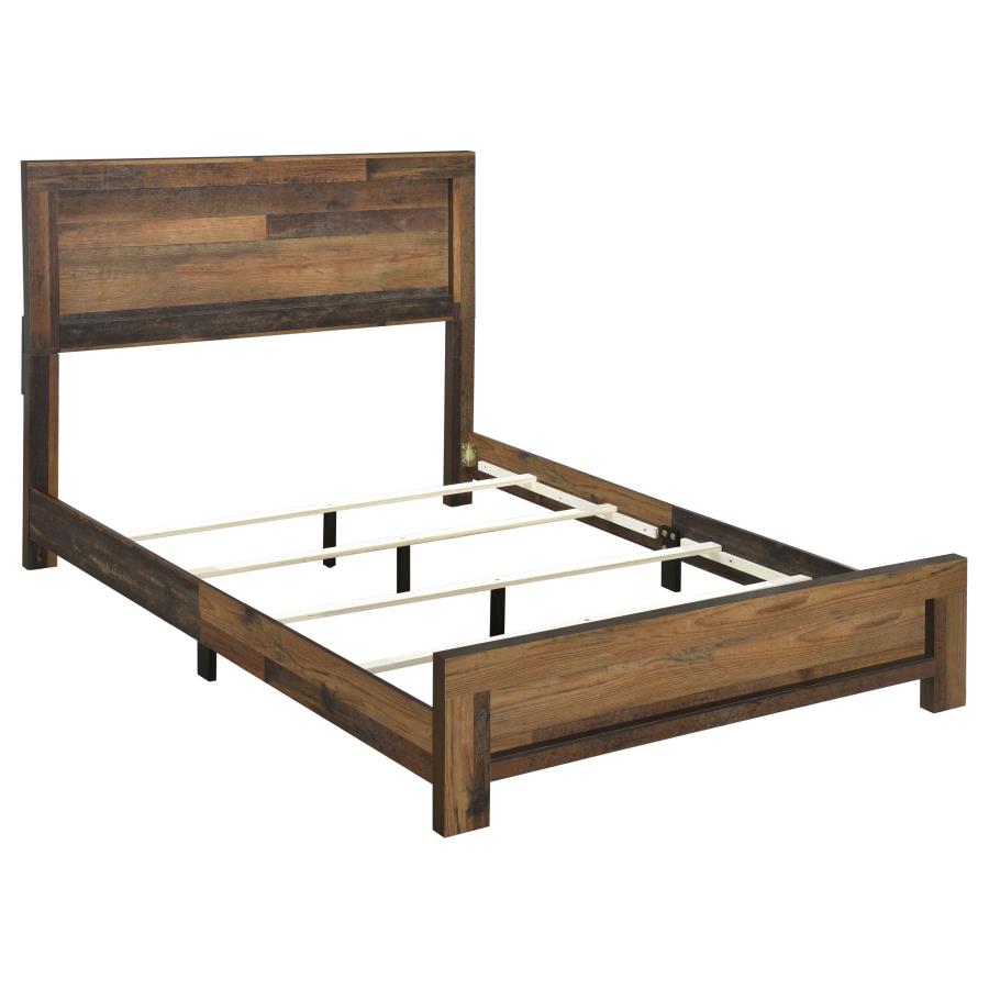 (image for) Sidney Wood Queen Panel Bed Rustic Pine