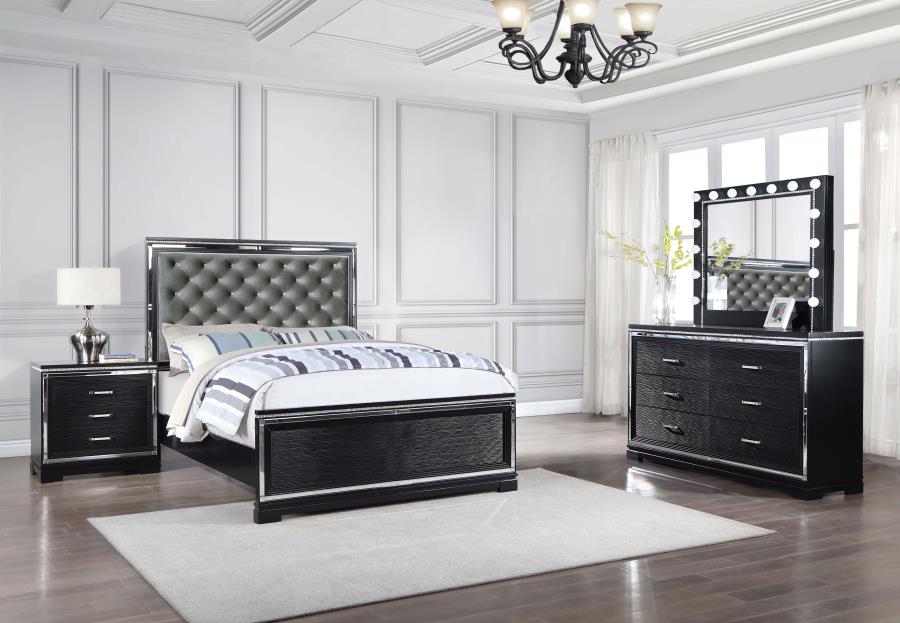 (image for) Cappola 4-piece California King Bedroom Set Black