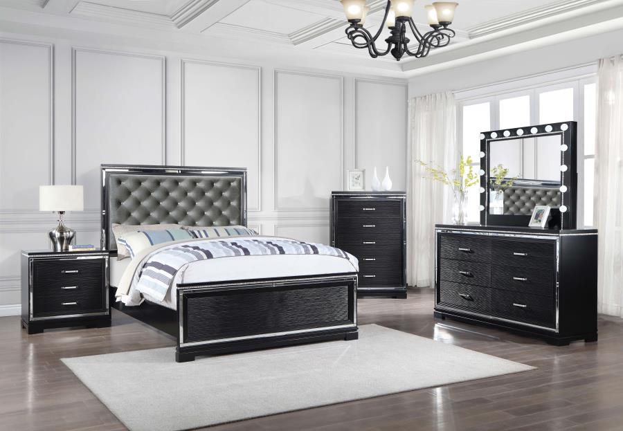 (image for) Cappola 5-piece California King Bedroom Set Black