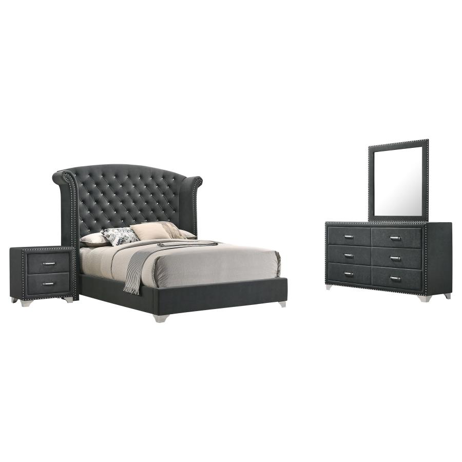 (image for) Melody 4-piece Eastern King Bedroom Set Grey