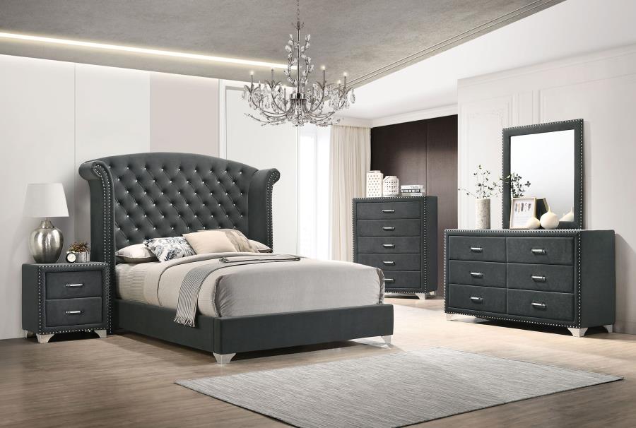 (image for) Melody 5-piece Eastern King Bedroom Set Grey