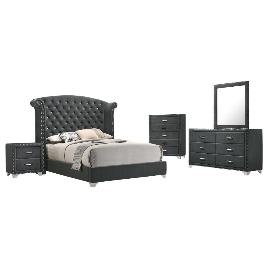 (image for) Melody 5-piece California King Bedroom Set Grey