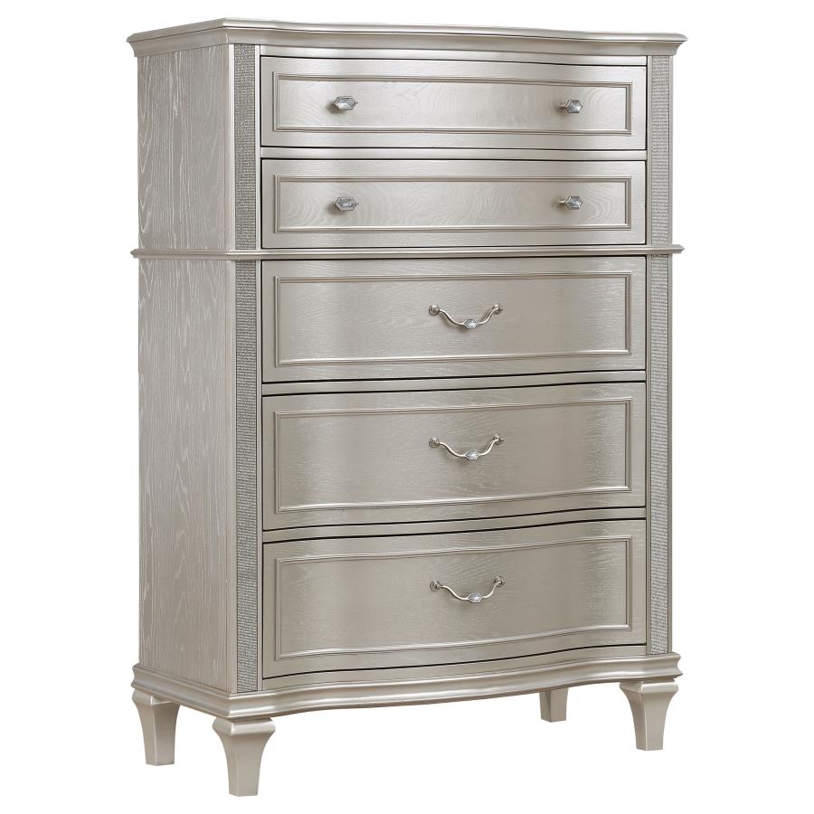 (image for) Evangeline 6-drawer Bedroom Chest Silver Oak