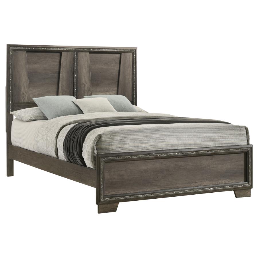 (image for) Janine Wood Eastern King Panel Bed Grey