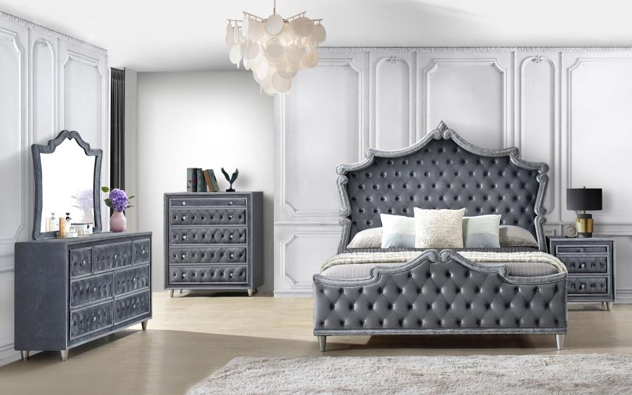 (image for) Antonella 5-piece Eastern King Bedroom Set Grey