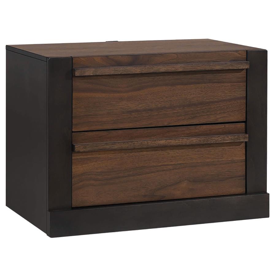 (image for) Azalia 2-drawer Nightstand Walnut