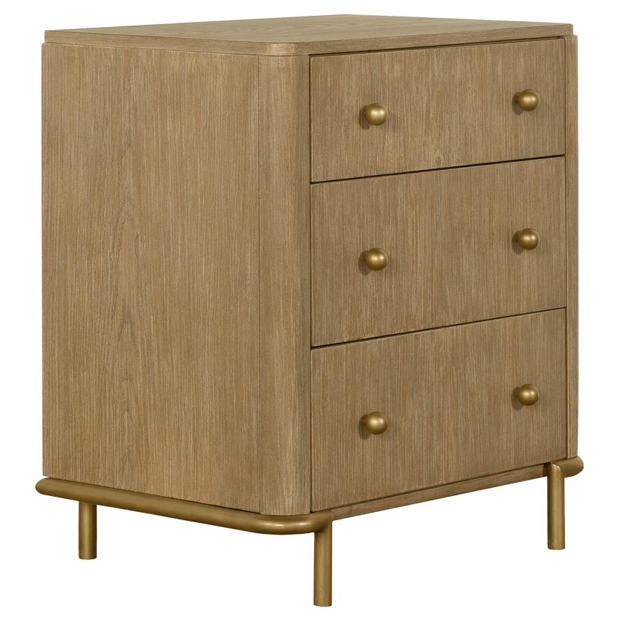 (image for) Arini 3-drawer Nightstand Sand Wash