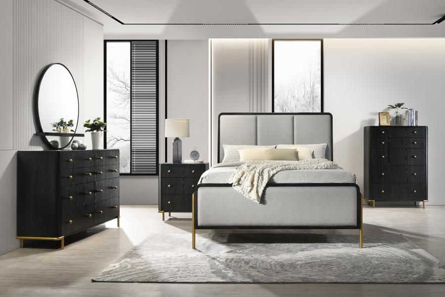 (image for) Arini 5-piece Eastern King Bedroom Set Black and Grey