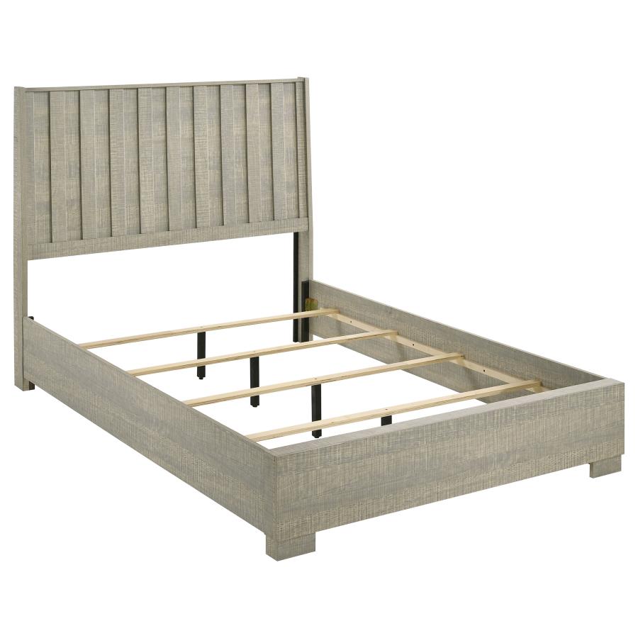 (image for) Channing Rectangular Panel Bed Rough Sawn Grey Oak