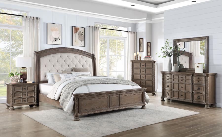 (image for) Emmett 5-piece Eastern King Bedroom Set Walnut