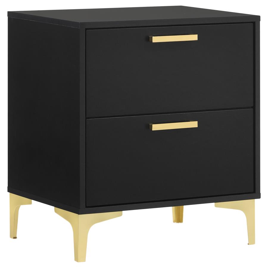 (image for) Kendall 2-drawer Nightstand Black