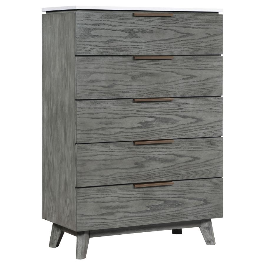 (image for) Nathan 5-drawer Bedroom Chest Grey