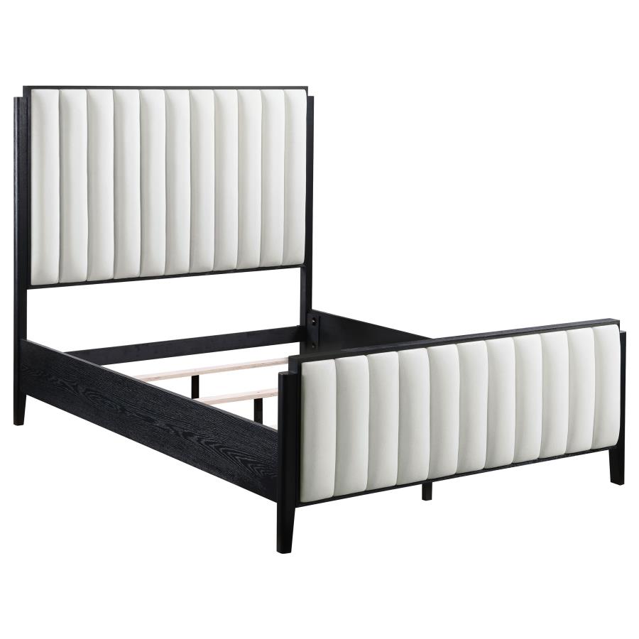 (image for) Brookmead 60-inch Upholstered Eastern King Bed Black