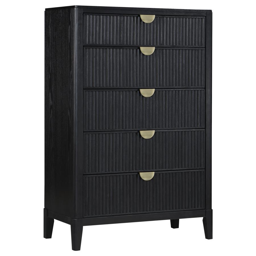 (image for) Brookmead 5-drawer Bedroom Chest Black